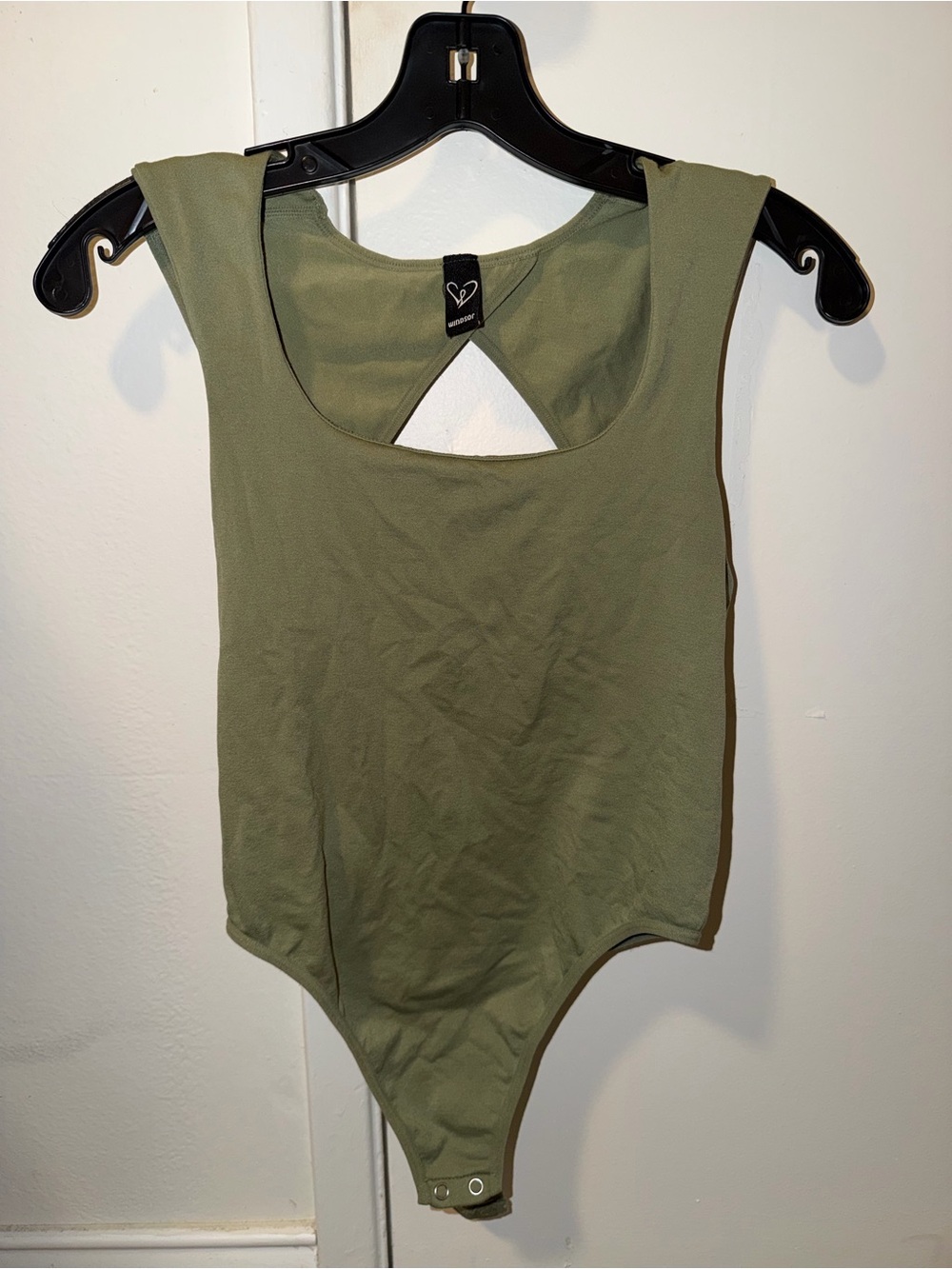 Windsor Olive Cutout Sleeveless Bodysuit